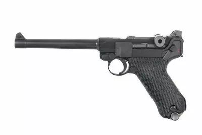 WE Airsoft P08 6\'\' Noir Full Metal GBB Gaz Blowback