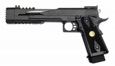 WE Hi-Capa 7.0 Black Dragon Version B Noir Full Metal Gaz Blowback